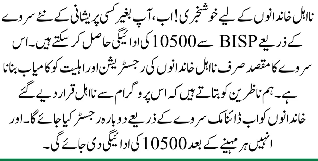 8171 Ehsaas Program 25000 BISP News